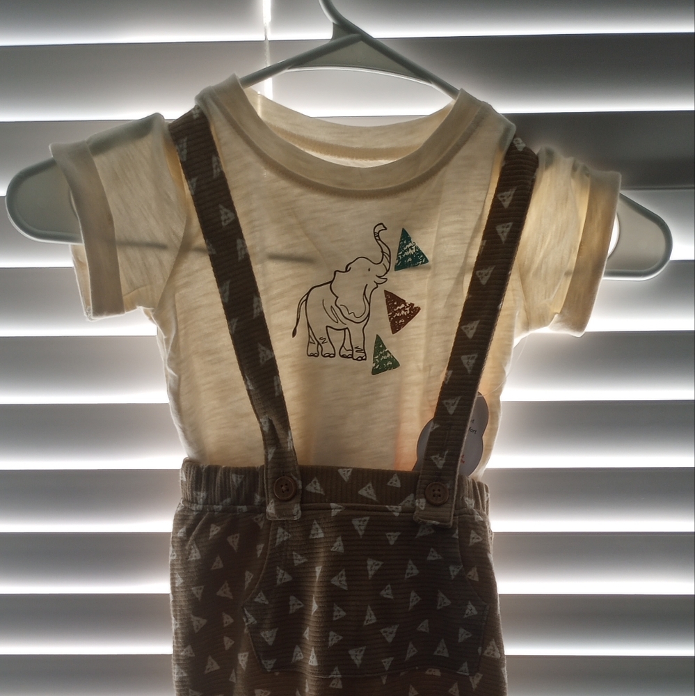 Wonder Nation Baby Boy Elegant! T-Shirt & Coveral.